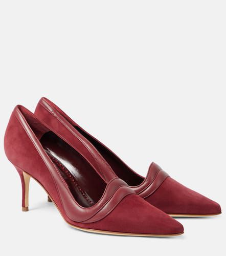 Escarpins Ajarafa 70 en daim et cuir - Manolo Blahnik - Modalova