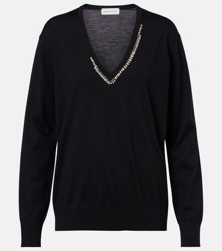 Pull en laine à ornements - Dries Van Noten - Modalova