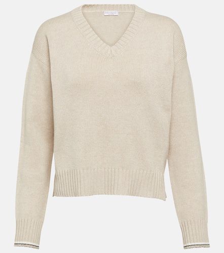 Pull en laine, cachemire et soie - Brunello Cucinelli - Modalova