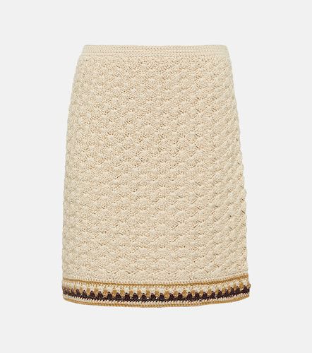 Mini-jupe en crochet de coton mélangé - Tory Burch - Modalova
