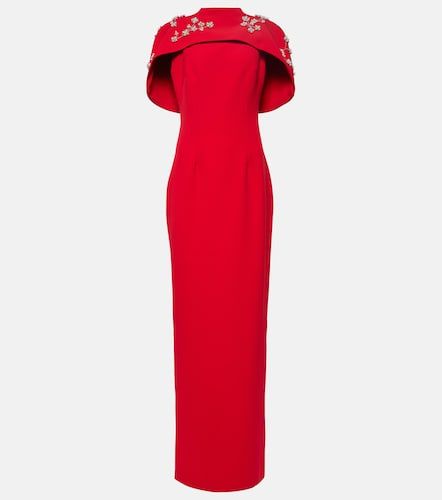 Robe longue cape à broderies - Safiyaa - Modalova