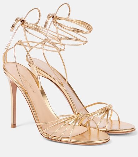 Sandales 105 en cuir métallisé - Gianvito Rossi - Modalova