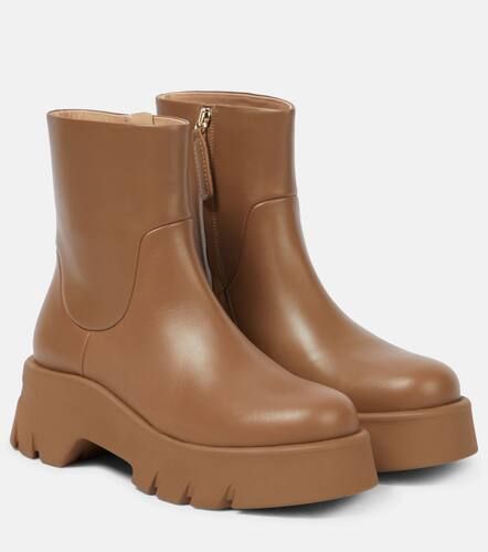 Bottines à plateforme en cuir - Gianvito Rossi - Modalova