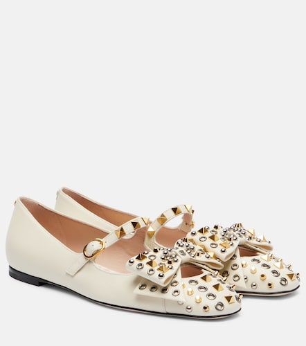 Ballerines Mary Jane Bowow en cuir à ornements - Valentino Garavani - Modalova