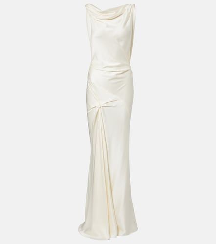 Robe longue Posy en satin - Victoria Beckham - Modalova