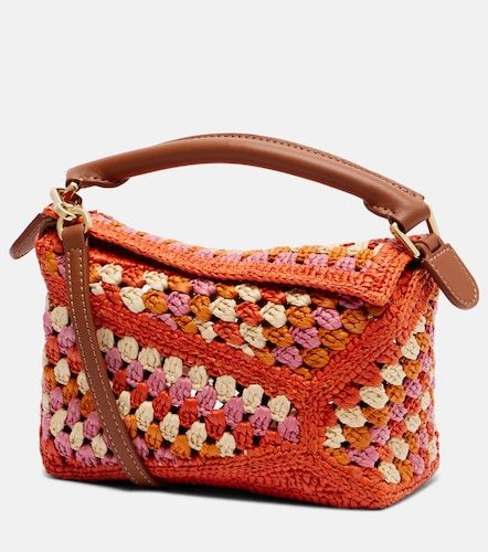 Sac Paula's Ibiza Puzzle Mini en raphia - Loewe - Modalova