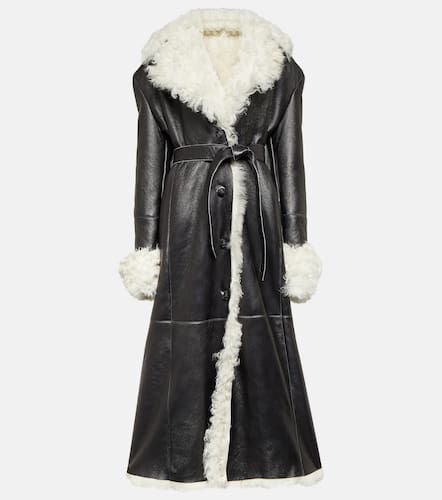 Manteau en cuir et shearling - Magda Butrym - Modalova