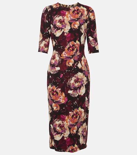 Robe en cady à imprimé floral - Dolce&Gabbana - Modalova
