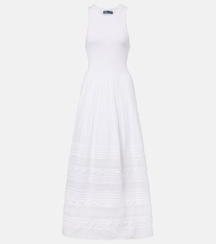 Robe longue en coton mélangé à dentelle - Polo Ralph Lauren - Modalova