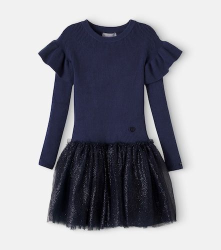 Robe Diana en tulle à ornements - Monnalisa - Modalova