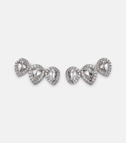 Boucles d'oreilles Kanika en or blanc 18 ct et diamants - Kamyen - Modalova