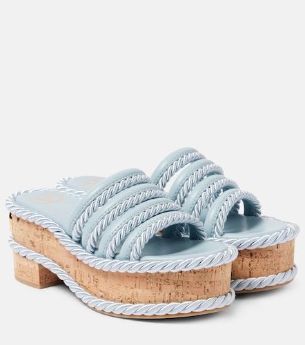 Mules à plateau VLogo Summerblocks en cuir - Valentino Garavani - Modalova