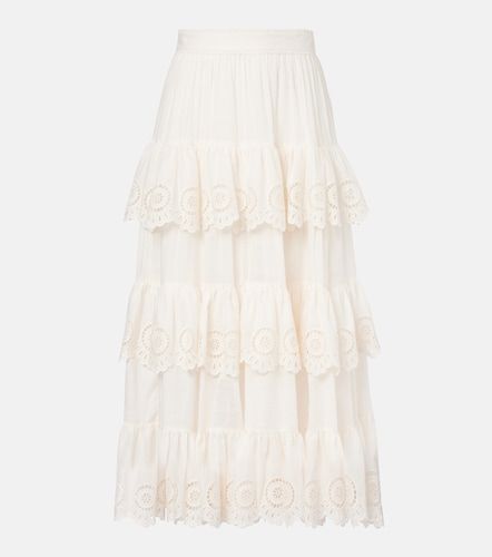 Jupe midi Lucky brodée en coton - Zimmermann - Modalova