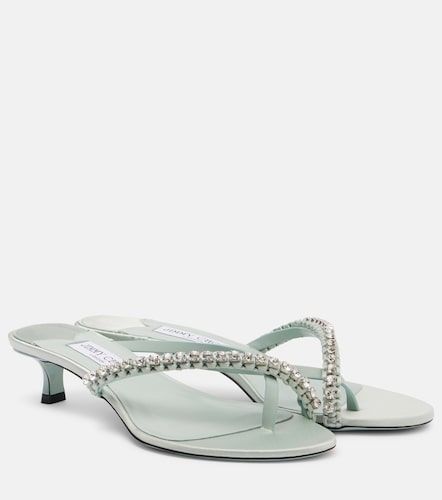 Mules Dila en cuir et satin - Jimmy Choo - Modalova
