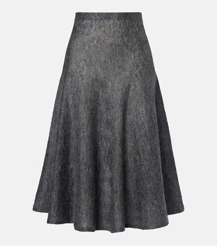 Alaïa Jupe midi en mohair et laine mélangés - Alaia - Modalova