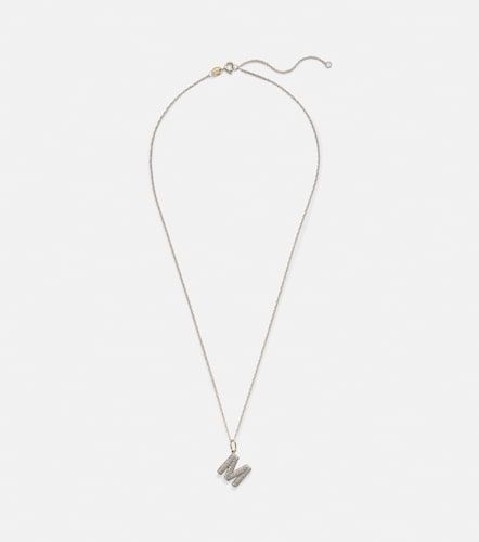 Collier Initial en or 10 ct et diamants - Stone and Strand - Modalova