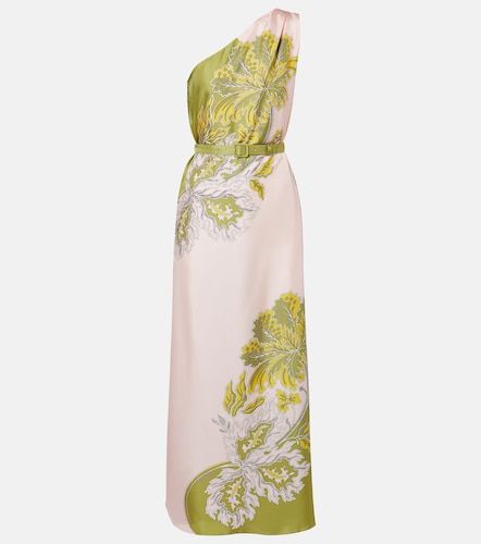 Robe longue asymétrique Roy en soie à fleurs - La DoubleJ - Modalova