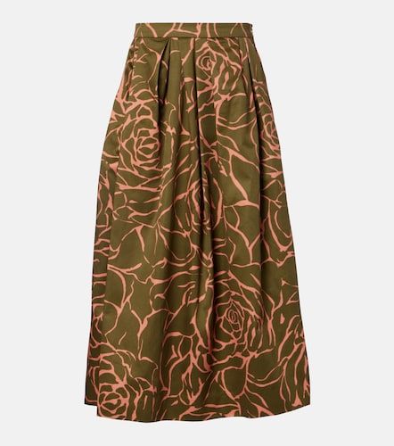 Jupe midi en coton à fleurs - Dries Van Noten - Modalova