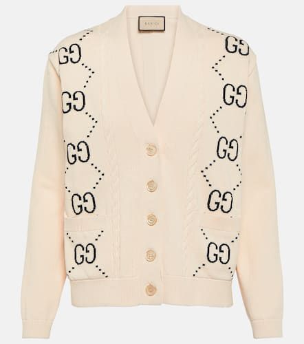 Gucci Cardigan GG intarsia en coton - Gucci - Modalova