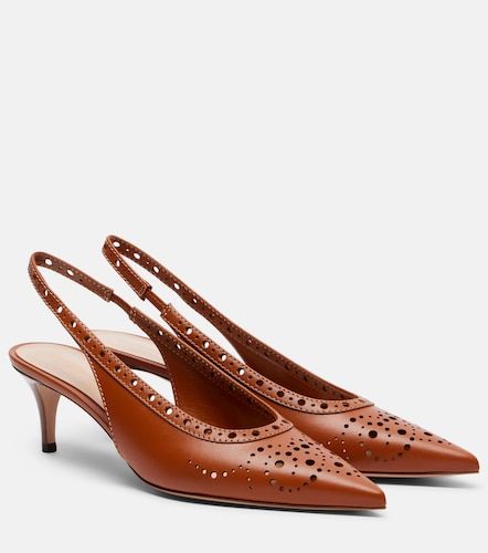 Escarpins slingback en cuir perforé - Gianvito Rossi - Modalova
