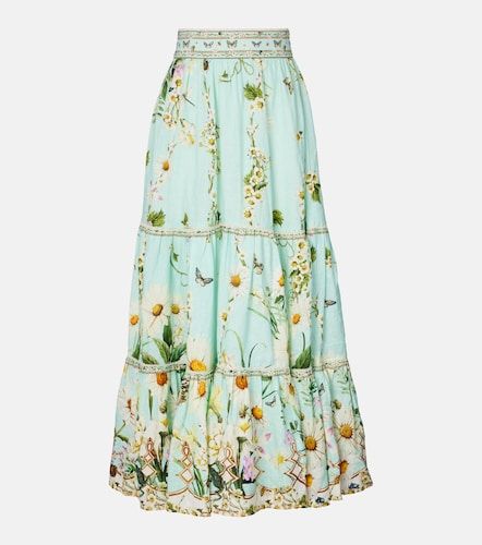 Jupe longue Floral Freefall en lin - Camilla - Modalova