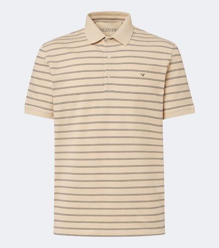 Polo VGold en coton à rayures - Valentino - Modalova