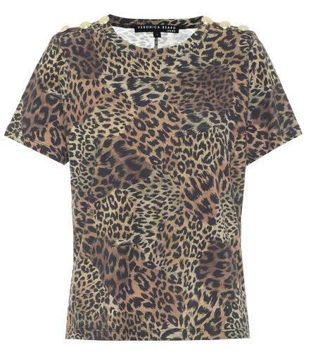 T-shirt Carla en coton à motif léopard - Veronica Beard - Modalova