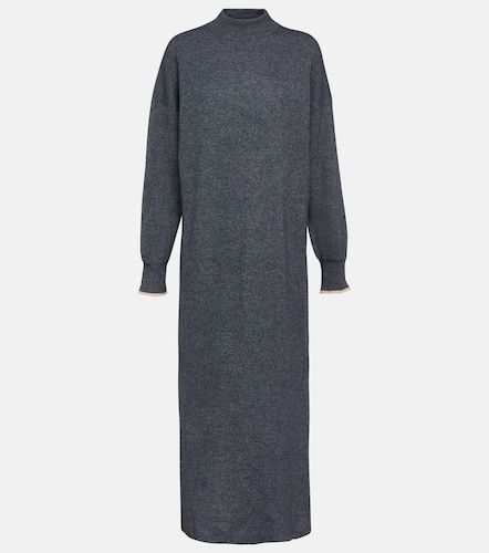 Robe midi en coton et alpaga - Brunello Cucinelli - Modalova