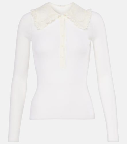 Chloé Top Henley en laine - Chloe - Modalova