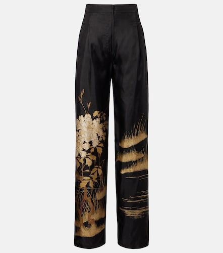 Pantalon ample Mappa imprimé en soie - Max Mara - Modalova