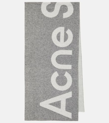 Écharpe en laine mélangée à logo - Acne Studios - Modalova