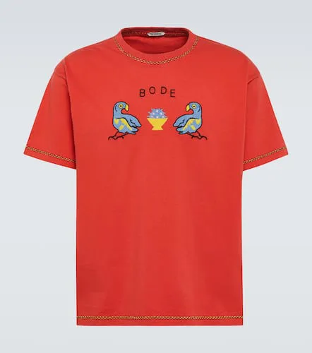 T-shirt Twin Parakeet brodé en coton - Bode - Modalova
