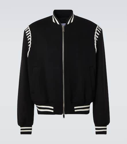 Veste bomber brodée en laine - Alexander McQueen - Modalova