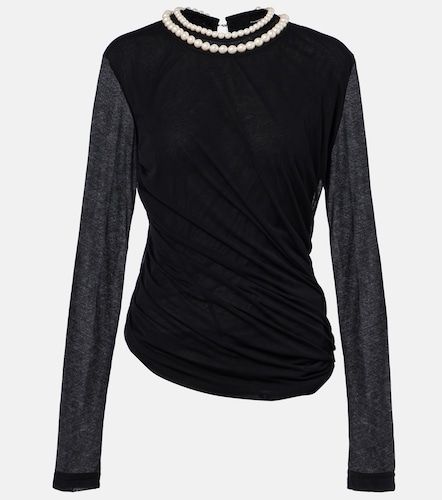 Top en coton drapé à ornements - Junya Watanabe - Modalova