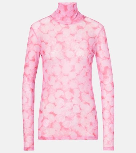 Top en jersey imprimé à col montant - Dries Van Noten - Modalova