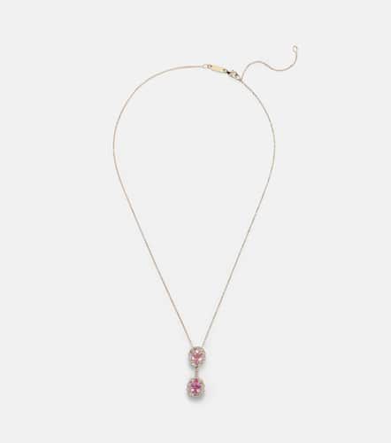 Collier en or 18 ct, diamants et saphir - Suzanne Kalan - Modalova