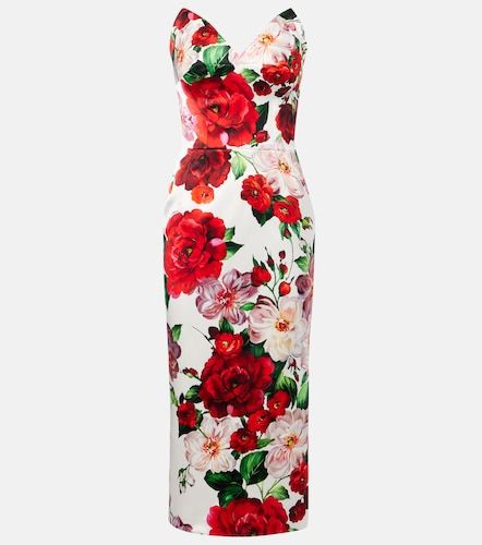 Dolce&Gabbana Robe midi à fleurs - Dolce&Gabbana - Modalova