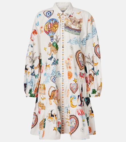 Robe imprimée en coton à ornements - Camilla - Modalova