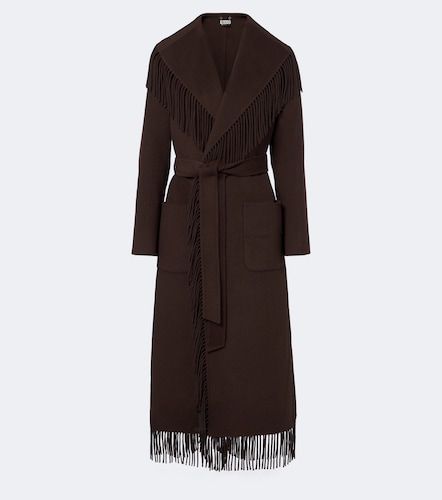 Manteau en laine mélangée à franges - Simkhai - Modalova