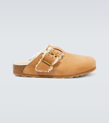 Mules Boston en nubuck et shearling - Birkenstock - Modalova