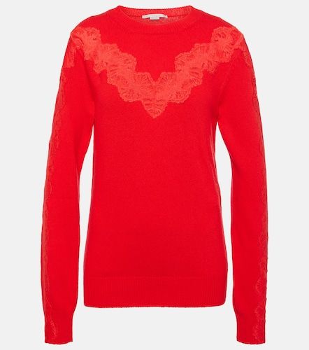 Pull en laine à finitions en dentelle - Stella McCartney - Modalova