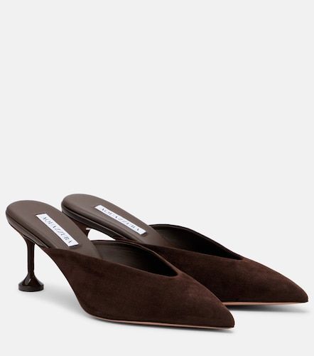 Aquazzura Mules Bisous 65 en daim - Aquazzura - Modalova