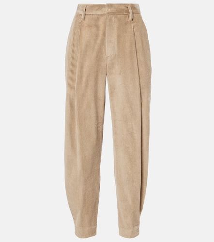 Pantalon court taille haute en coton - Brunello Cucinelli - Modalova