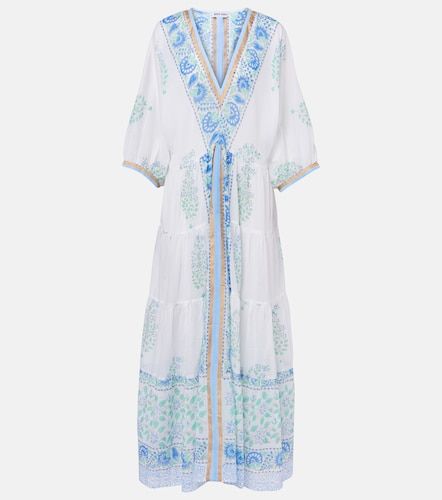Robe longue en coton à motif cachemire - Juliet Dunn - Modalova
