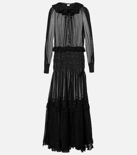 Saint Laurent Robe longue en soie - Saint Laurent - Modalova