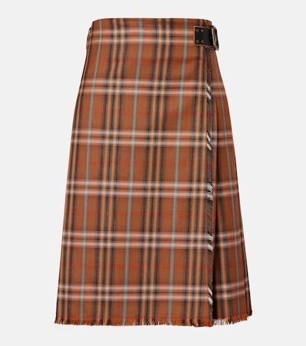Jupe midi  Check en laine - Burberry - Modalova