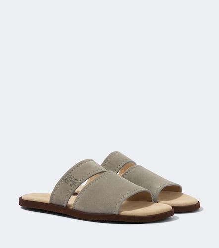 Sandales en daim à logo - Brunello Cucinelli - Modalova