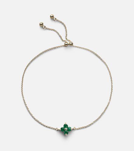 Bracelet Luckiest Clover en or 10 ct et émeraude - Stone and Strand - Modalova