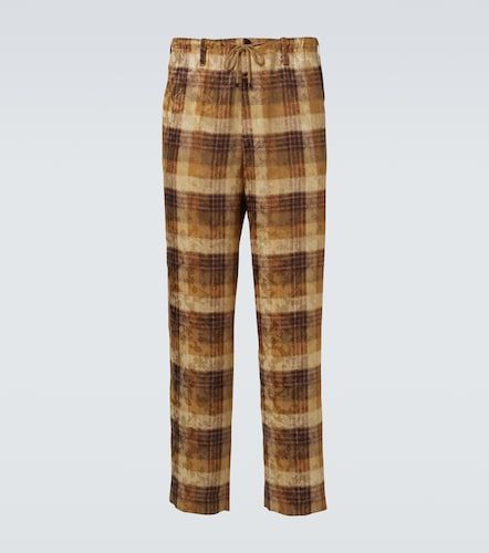 Pantalon droit en jacquard à carreaux - Dries Van Noten - Modalova