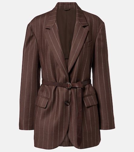 Blazer rayé en laine vierge - Brunello Cucinelli - Modalova
